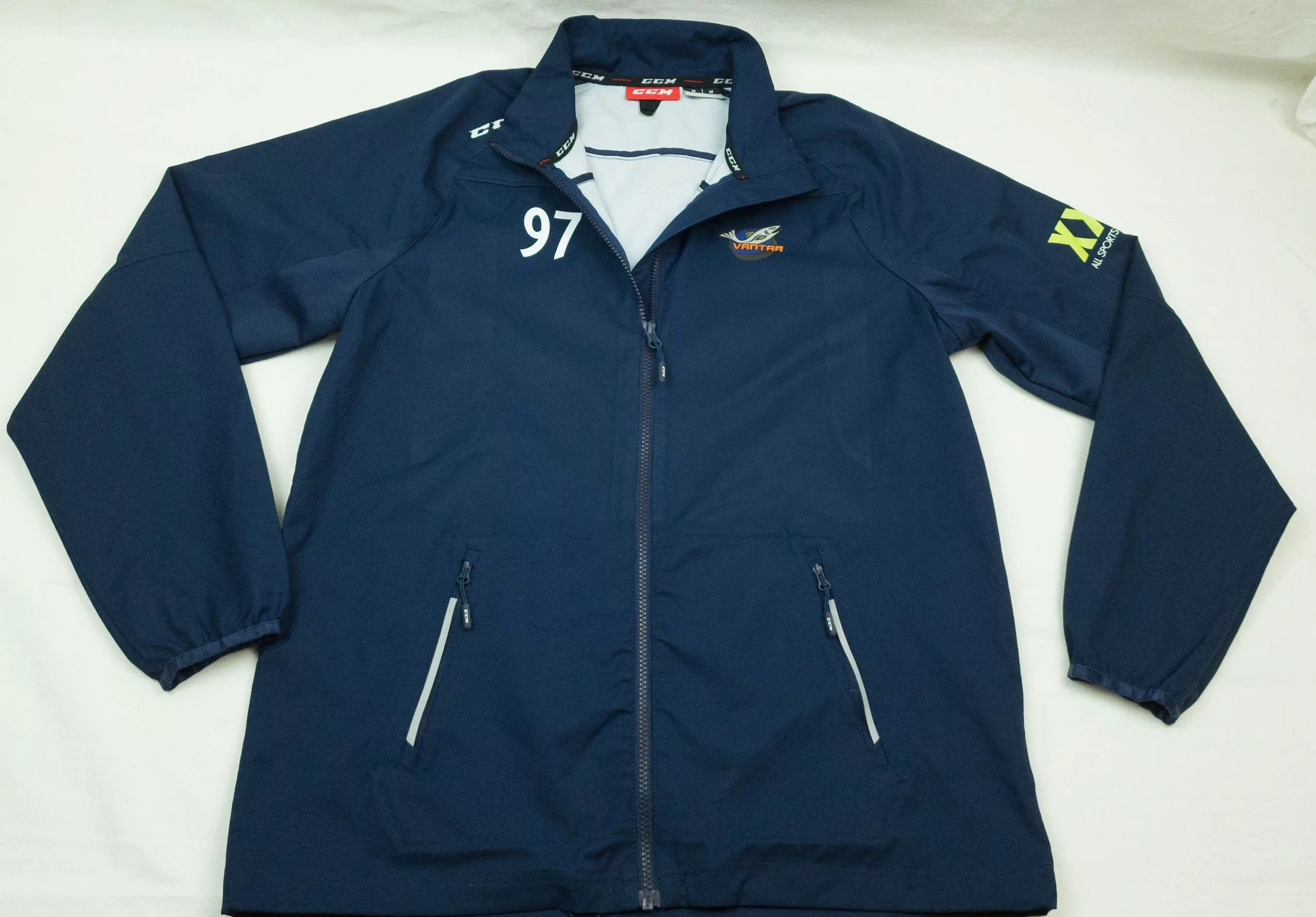Ccm Light Jackets CCM TRAINING ZIP TRACK JACKET ICE HOCKEY VANTAR SIZE M Blue