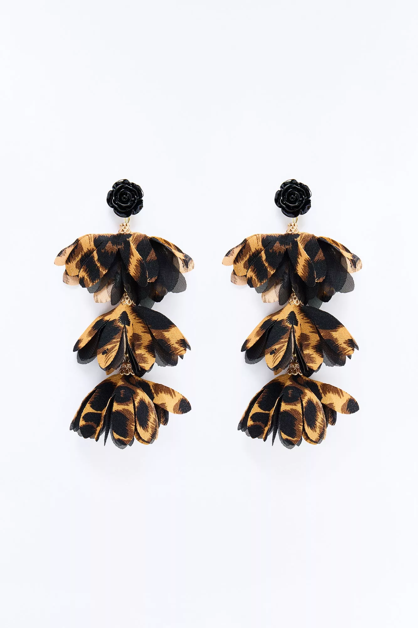 Untamed Chic Drop Earrings - Leopard