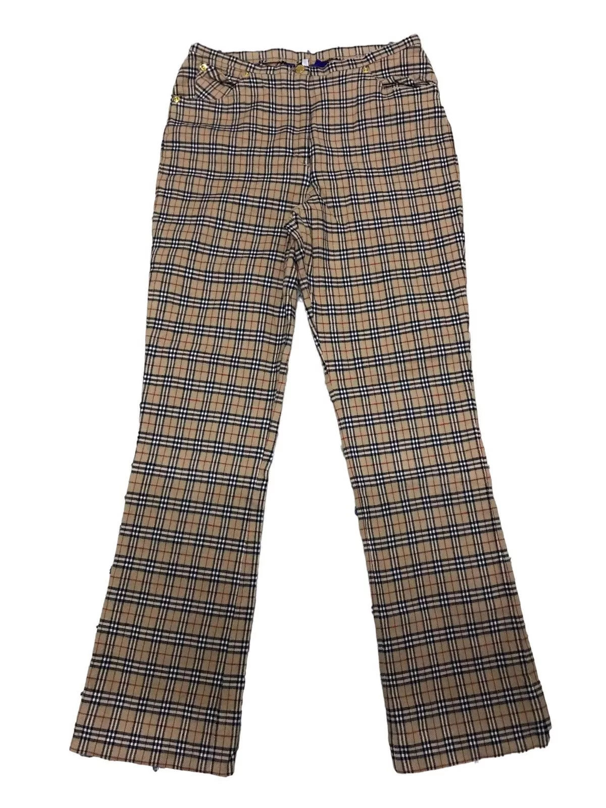 Burberry Casual Pants Vintage Burberry Nova Check Flared Pants Multi