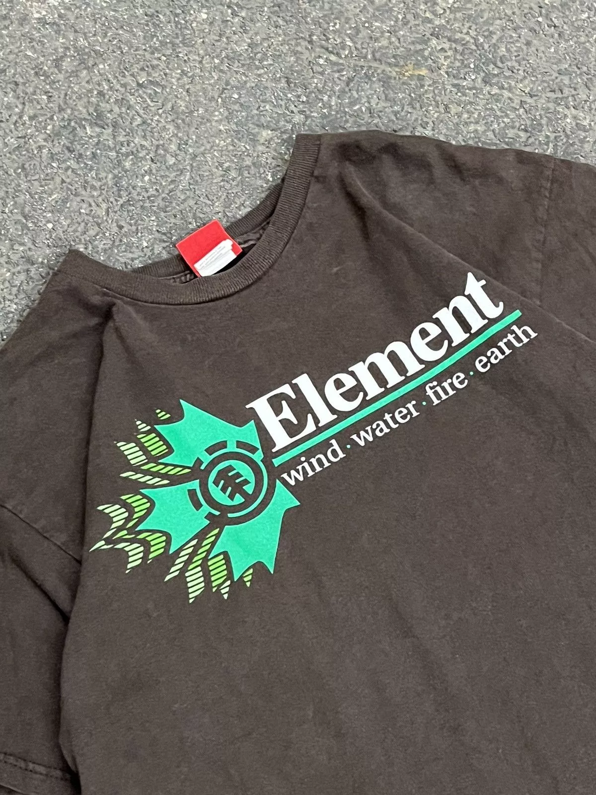 Element Short Sleeve T Shirts Element × Vintage Element y2k skater tee mocha brown rare hype streetwear