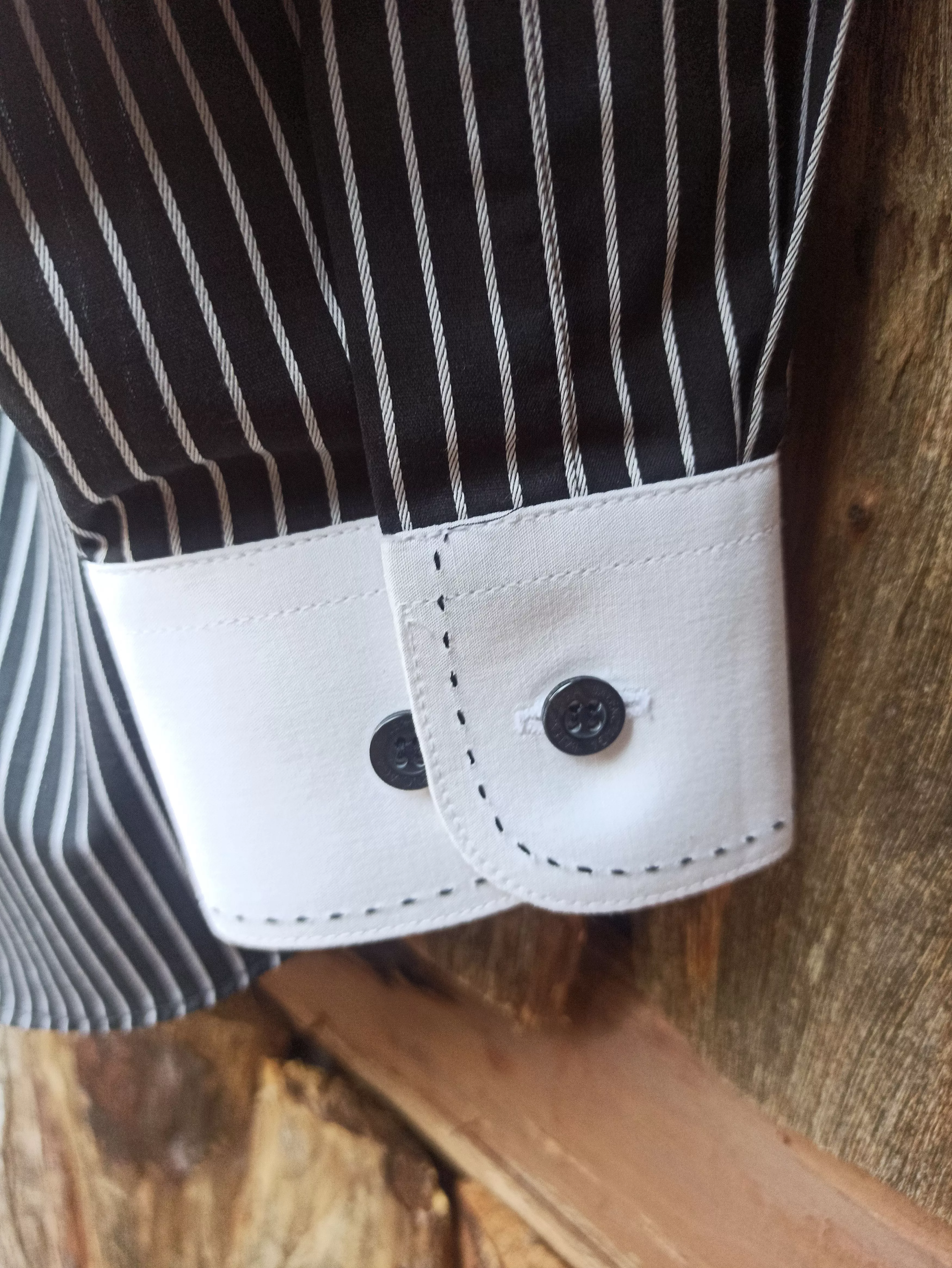 Balenciaga Shirts Button Ups Balenciaga × Vintage Vintage long sleeve striped balenciaga Black Luxury