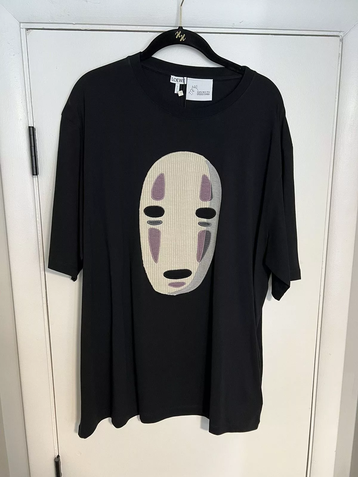 Loewe Short Sleeve T Shirts Loewe x Studio Ghibli Spirited Away No Face tshirt Black