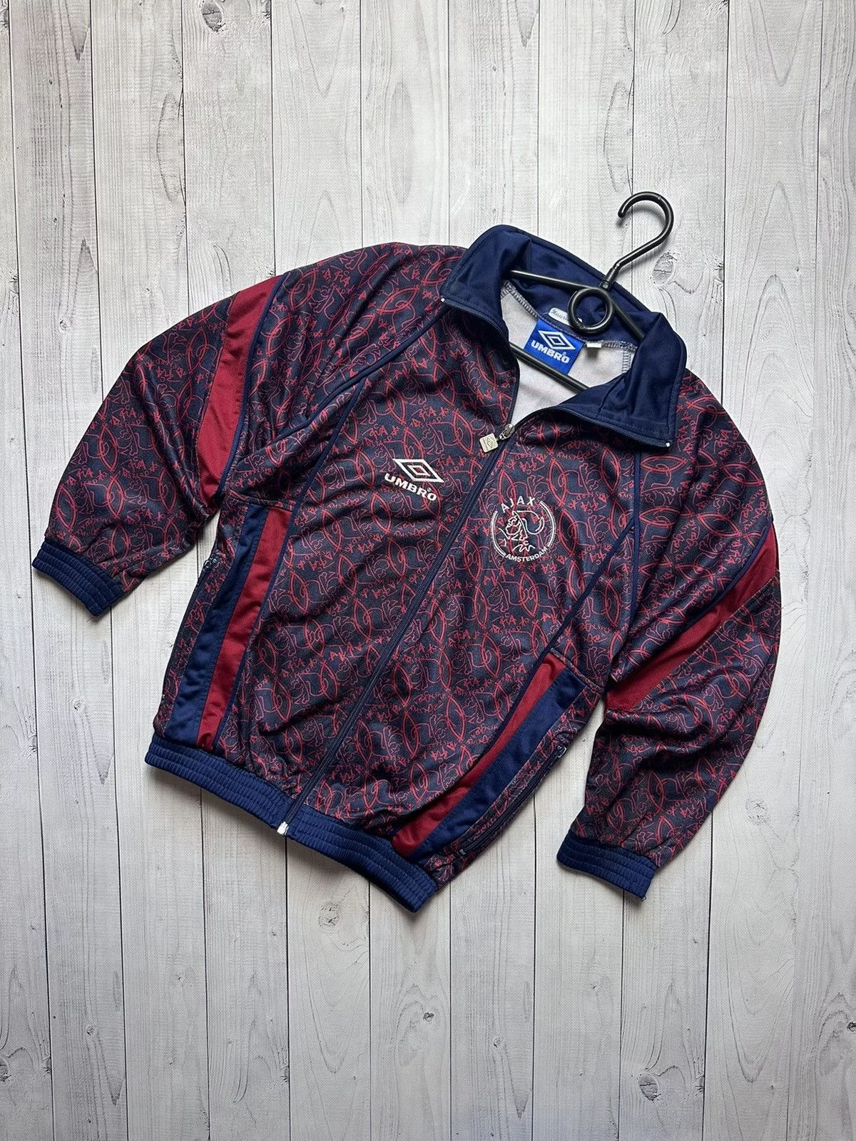 Umbro Light Jackets Umbro × Vintage Vintage Ajax Umbro monogram soccer track jacket kids size Blue