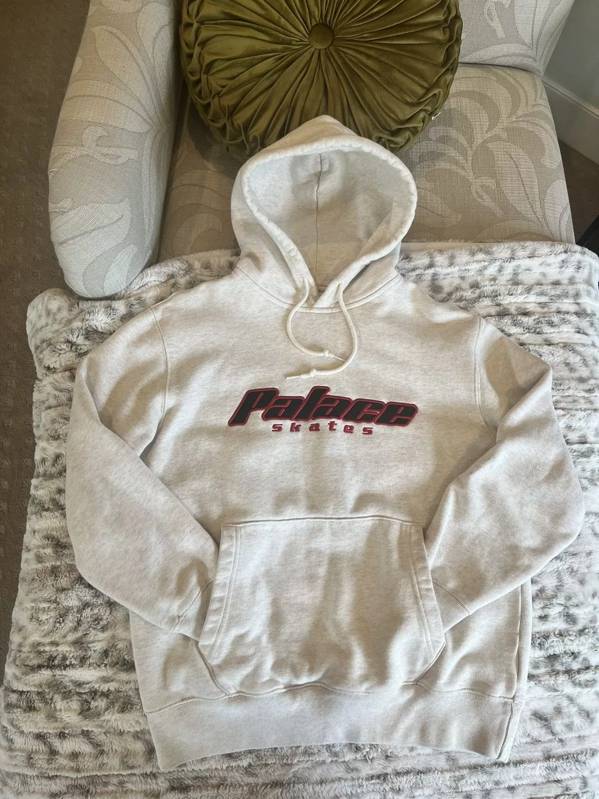 Palace Sweatshirts Hoodies Palace cream hoodie White Streetwear