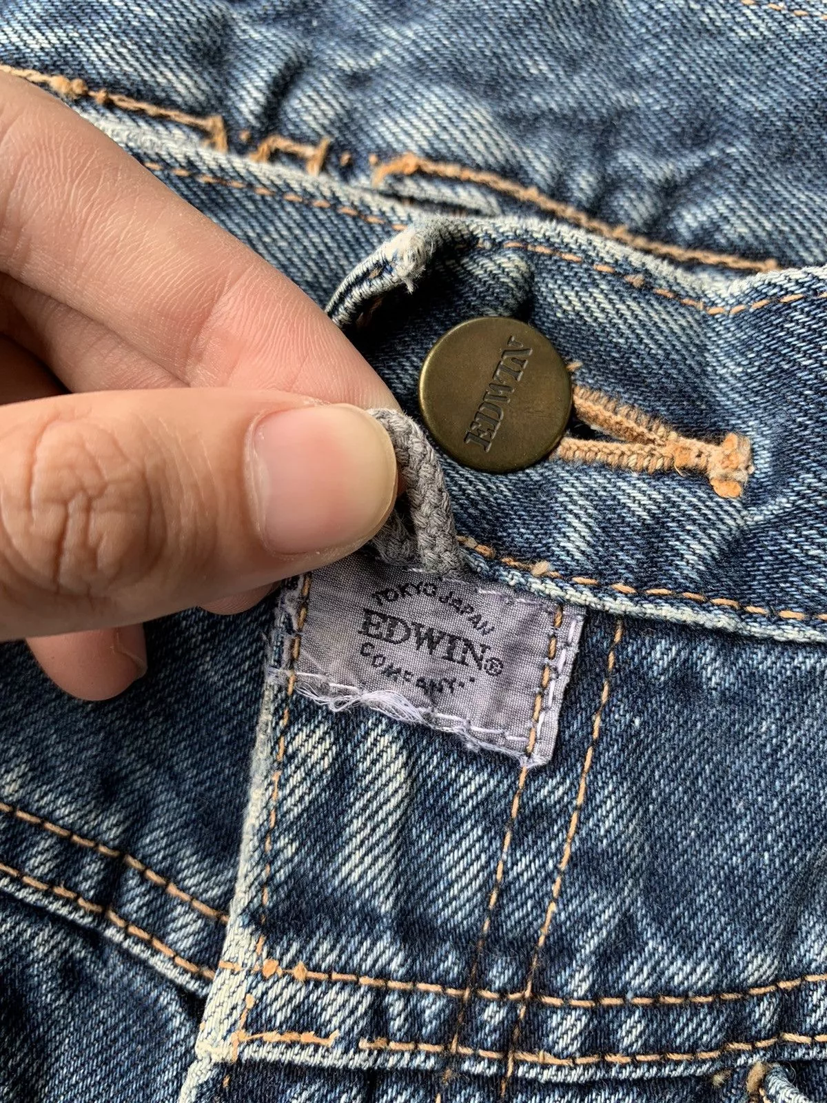Edwin Denim Edwin × Vintage VINTAGE EDWIN DISTRESSED DENIM Blue