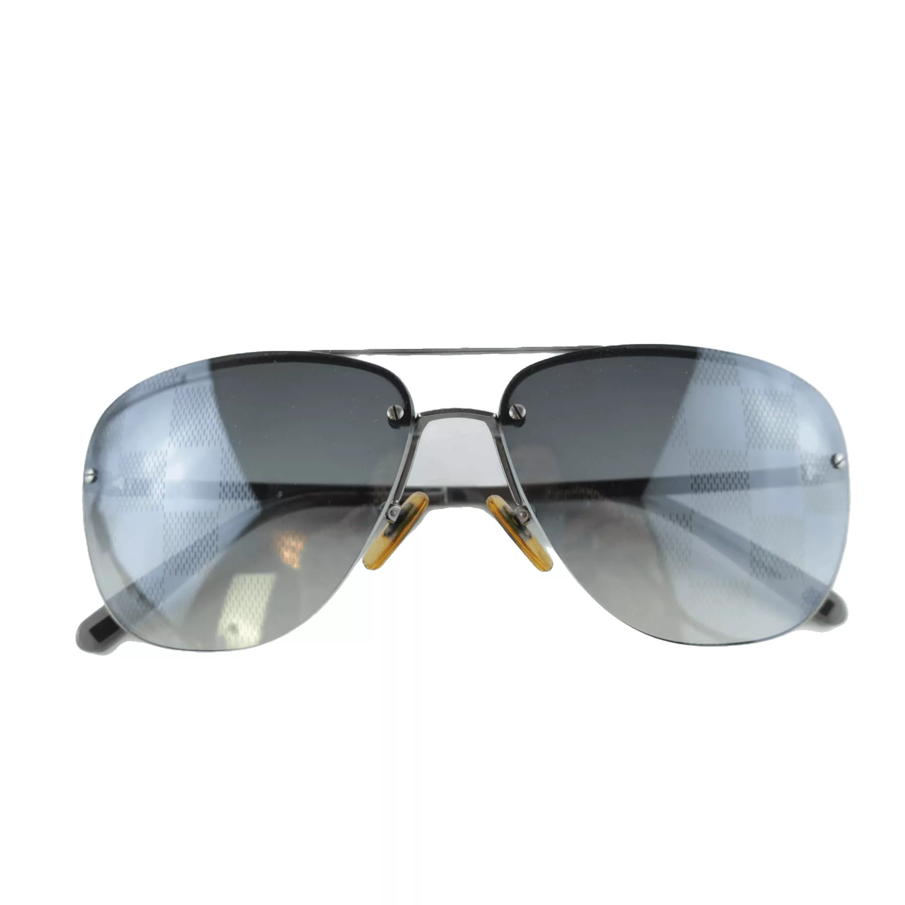 Louis Vuitton Sunglasses Louis Vuitton Grey Socoa Damier Aviators Sunglasses Multi