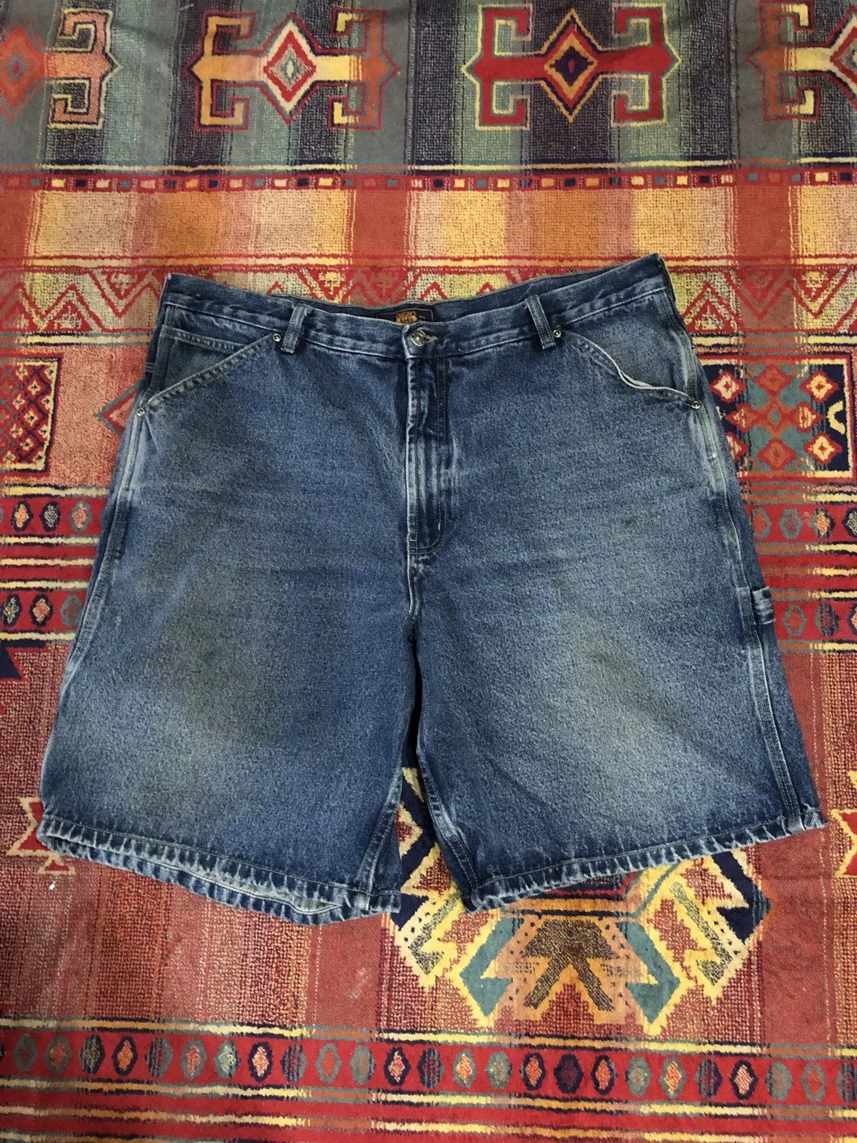 Route 66 Denim Route 66 × Vintage VINTAGE ROUTE 66 BAGGY SHORT DENIM JEANS Blue