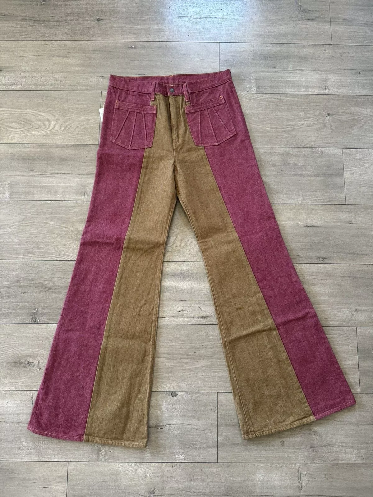 Kapital Denim Split-Color Jeans Red