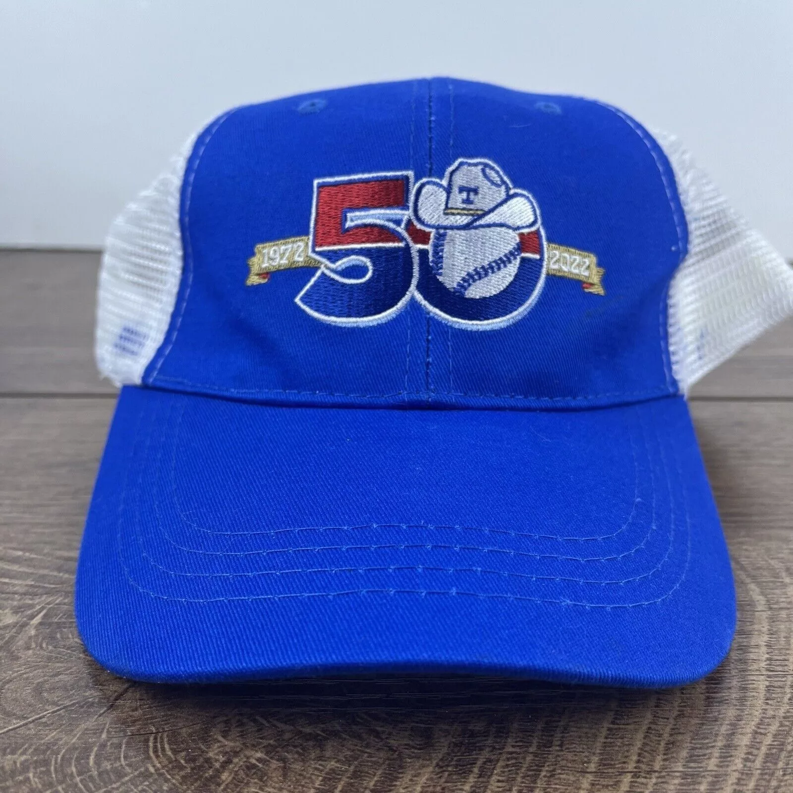 Other Hats Other Texas Rangers Hat 50 Years Snapback Hat Blue Adjustable Hat