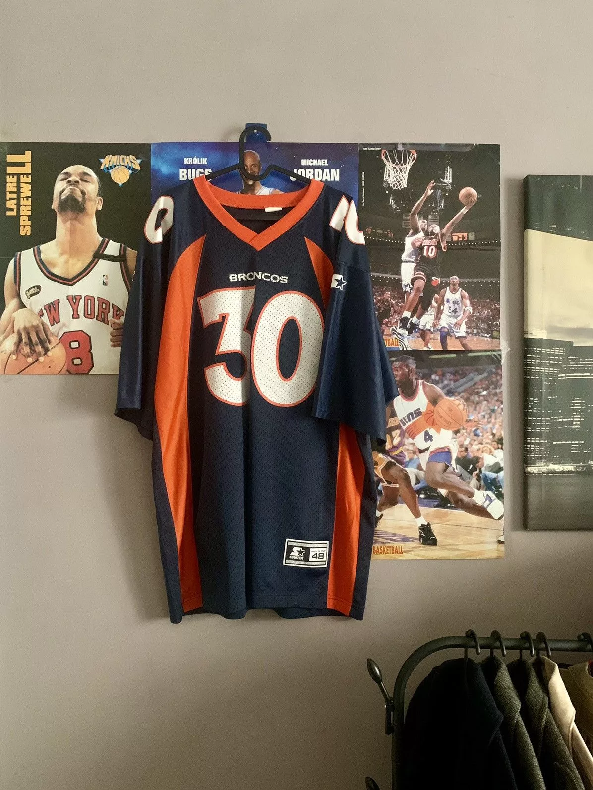 Starter Jerseys Starter × Vintage 90s Starter Denver Broncos Football Jersey #30 Terrell Davis Blue Sportswear