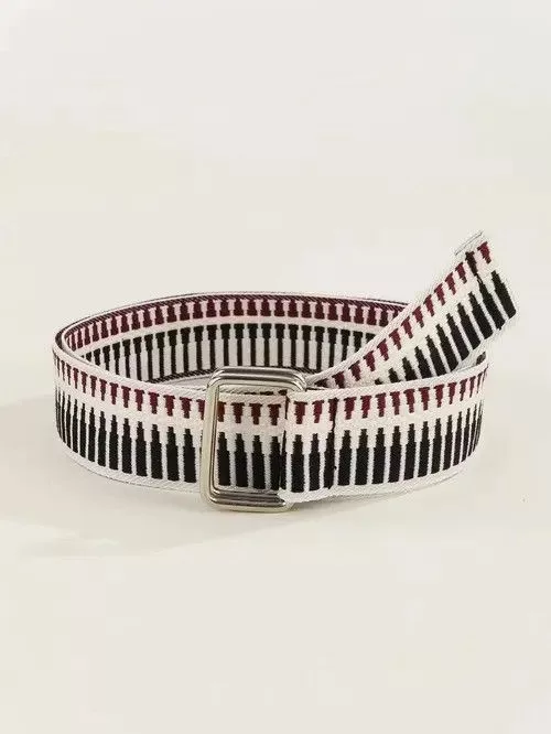 Japanese Brand Belts Japanese Brand × Other Striped Tape Belt Black Streetwear
