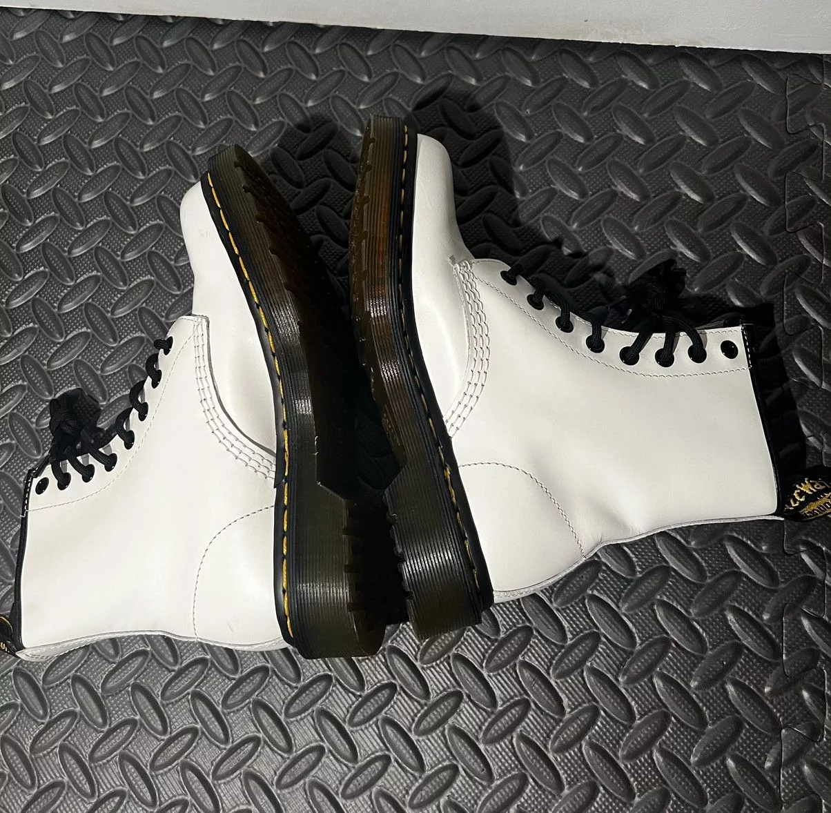 Dr. Martens Boots Dr. Martens 1460 White Smooth Leather Boots size 6 Womens
