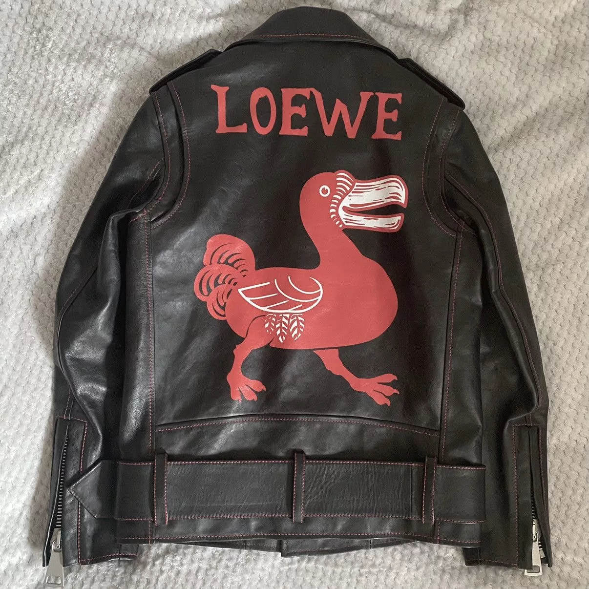 Loewe Leather Jackets Loewe William De Morgan Leather Jacket Black
