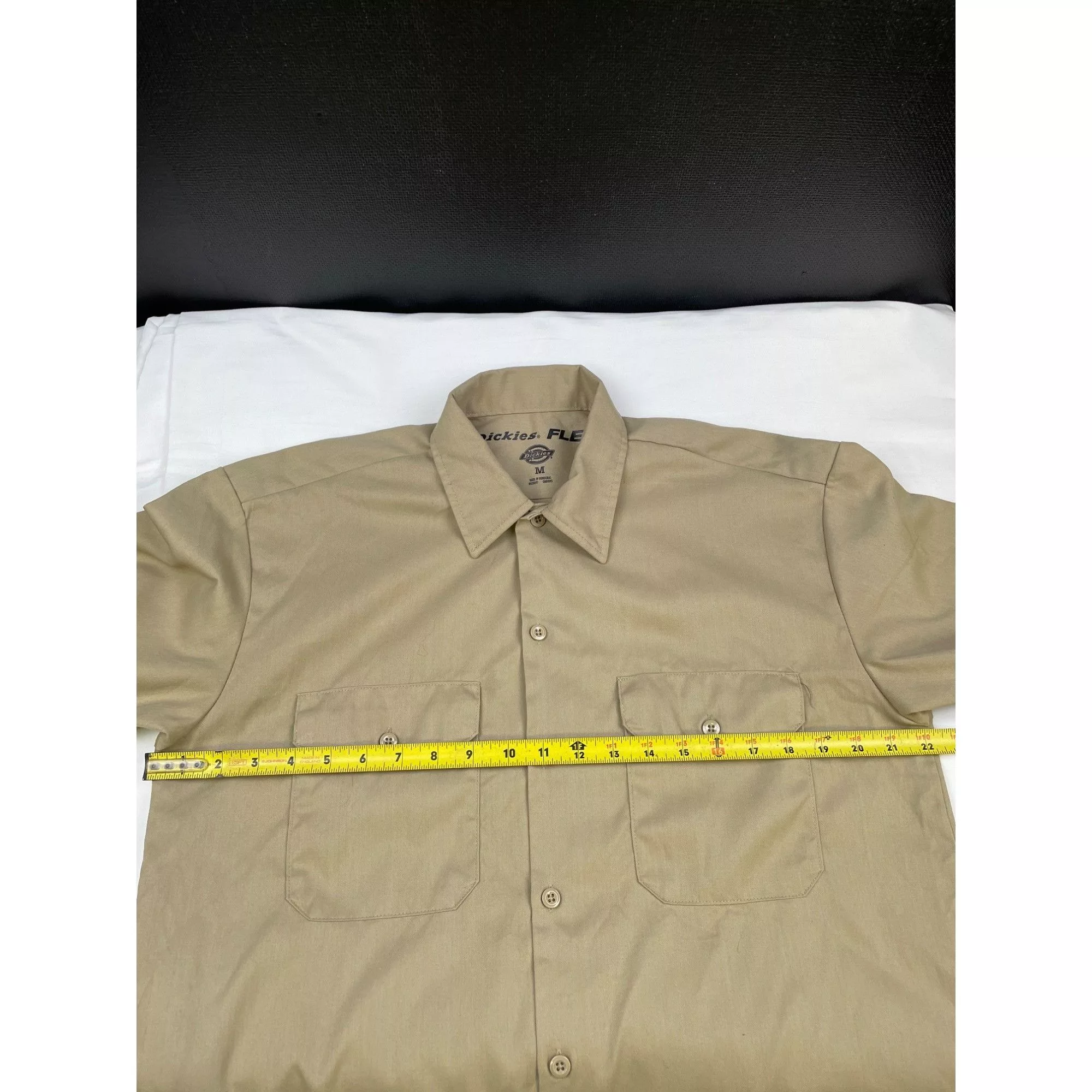 Dickies Shirts Button Ups Dickies Flex Men's Khaki Button up Short Sleeve Work Shirt S Brown