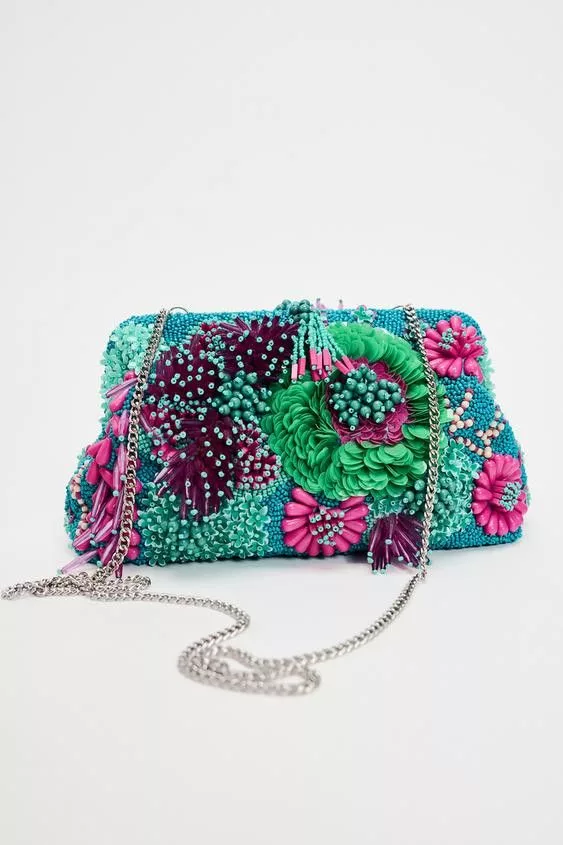Zara Clutches Zara BEADED BAG Multi