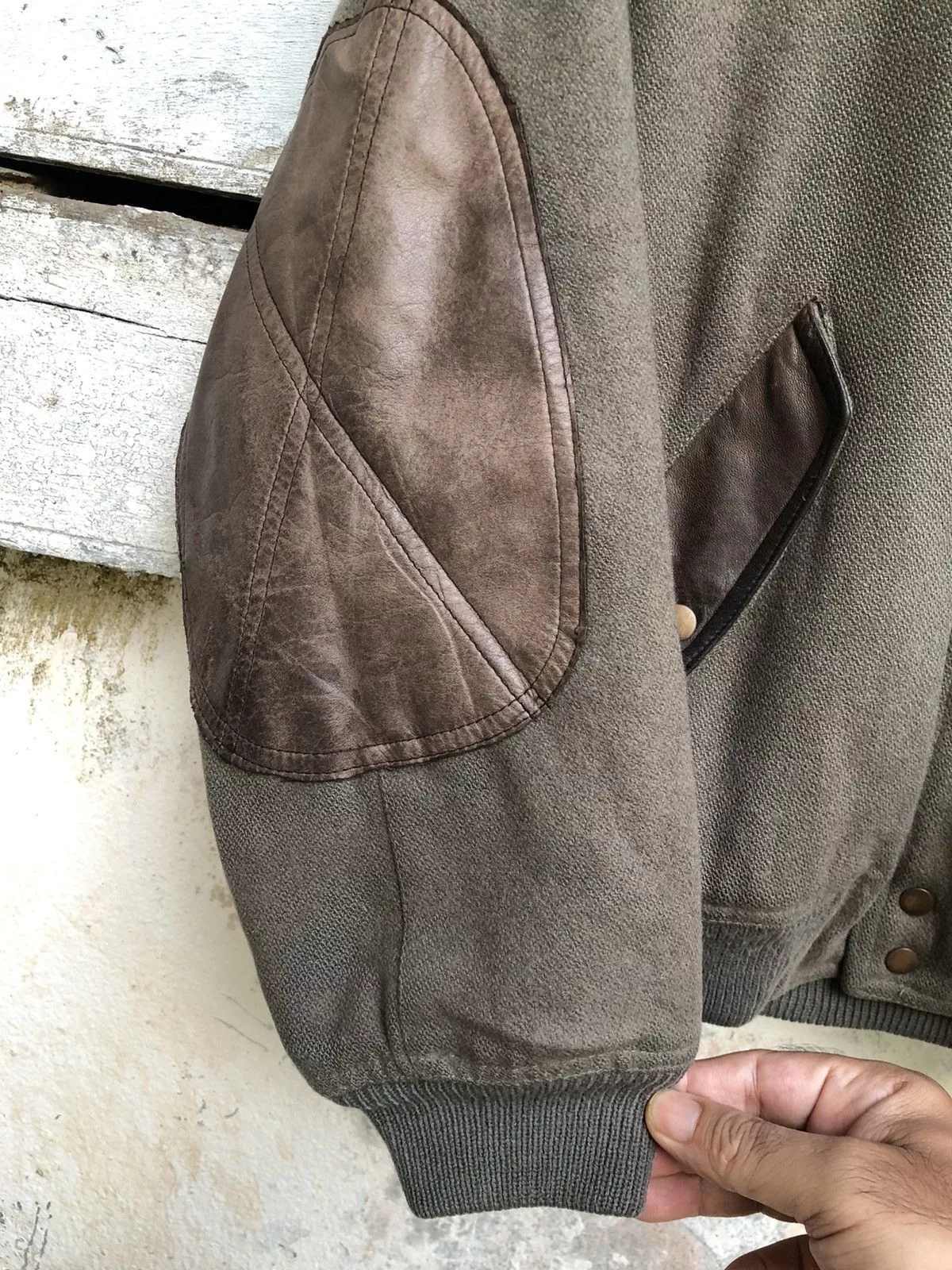 Other Bombers Other Vintage Miller Leather Trim Wool Campus Varsity Jacket Green
