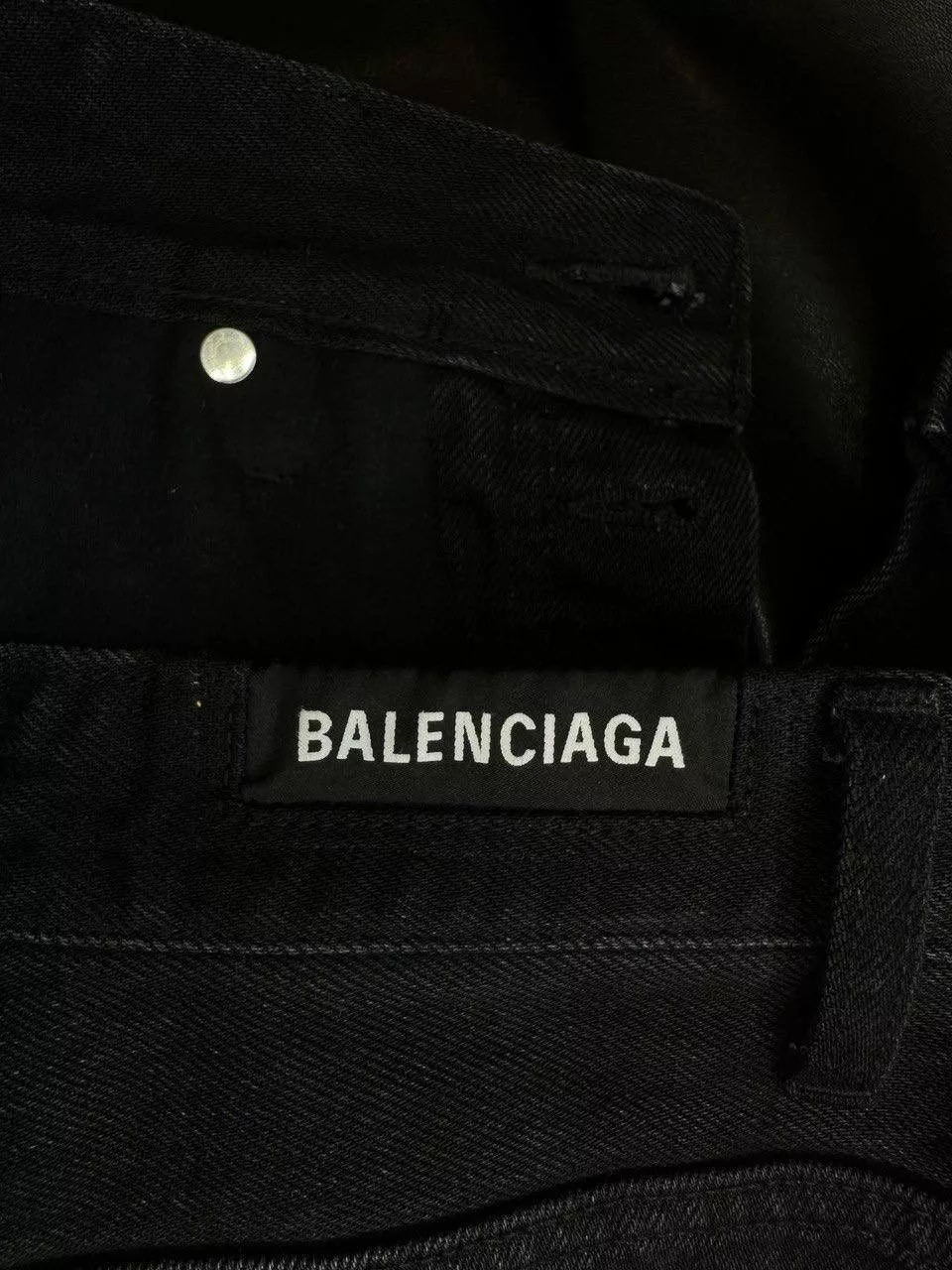 Balenciaga Denim balenciaga distressed denim slashed Black