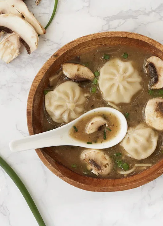 Asian Porcelain Soup Spoon