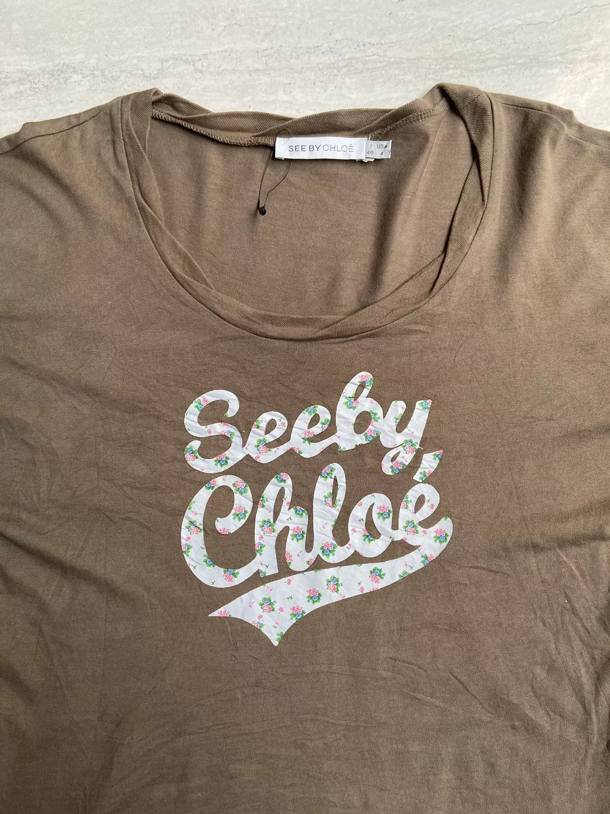 See by Chloe Short Sleeve T Shirts SEE BY CHLOE Brown T-Shirt