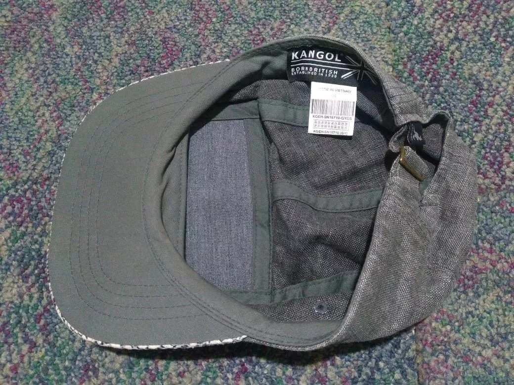 Kangol Hats 5 Panel Kangol Snake Skin Hat Cap Gray