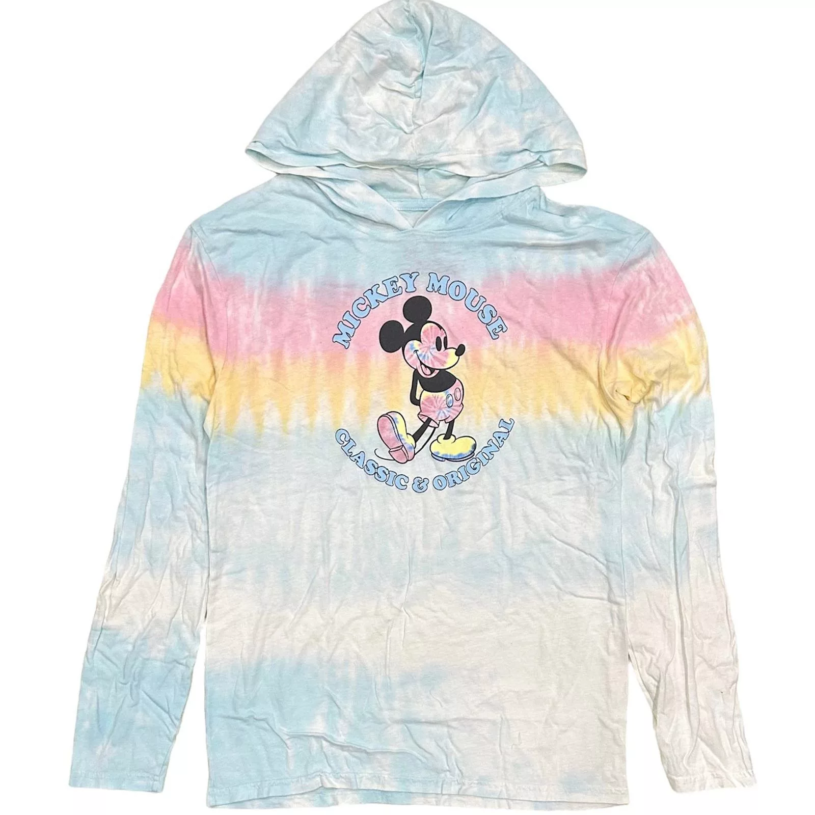 Disney Short Sleeve T Shirts Disney Theme Park Mickey Mouse Tie Dye Hoodie Shirt Multi