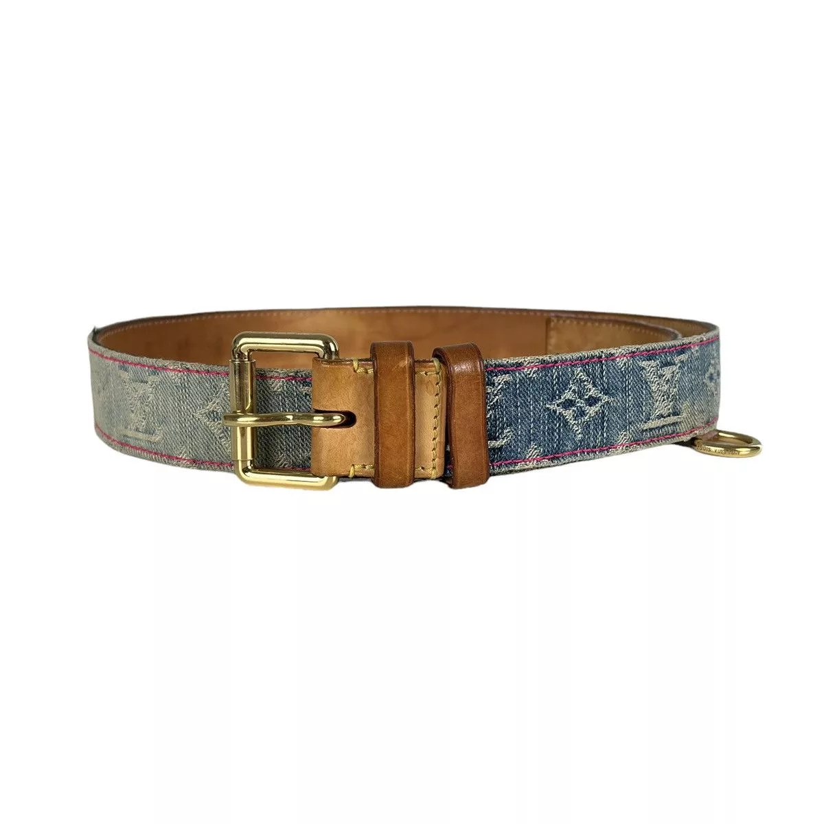 Louis Vuitton Belts Louis Vuitton × Marc Jacobs Louis Vuitton Gradient Denim Monogram Belt Blue
