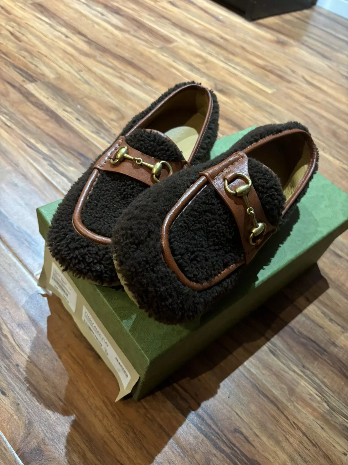 Gucci Slip Ons Gucci shearling slippers Brown