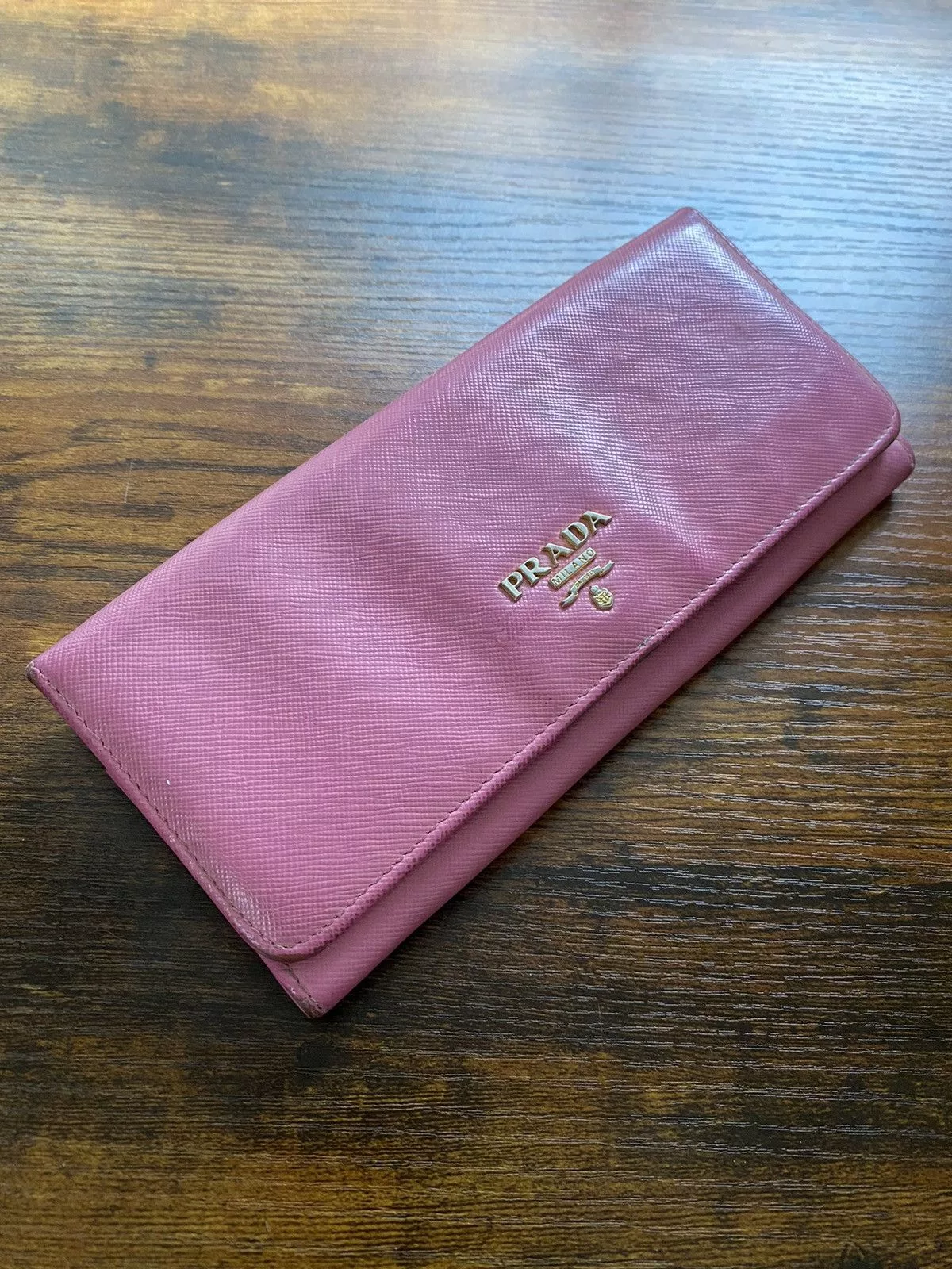 Prada Wallets Prada Saffiano Metal Long Wallet Pink