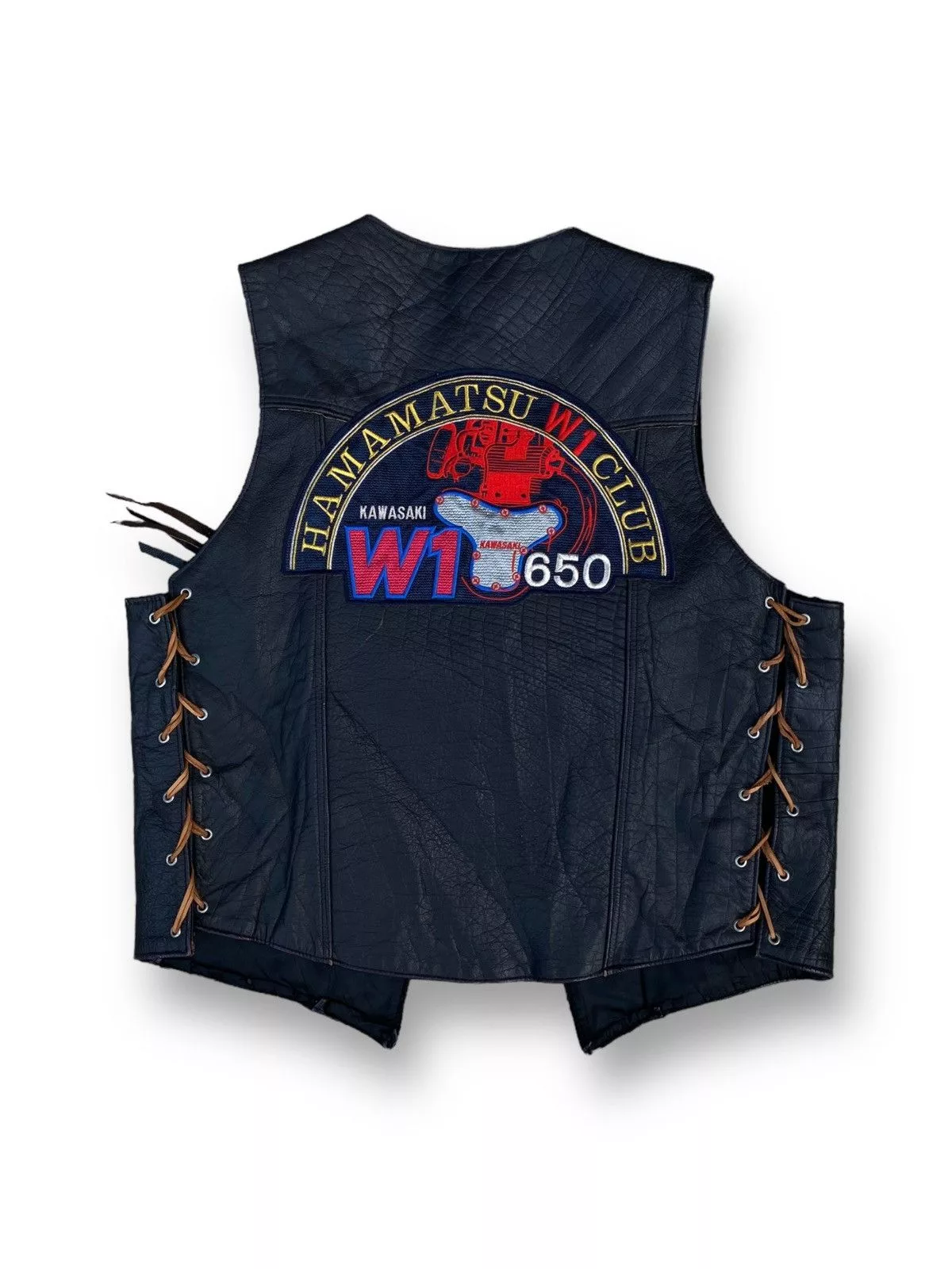 Harley Davidson Vests Harley Davidson × Leather × West Coast Choppers Vintage Bull Leather Biker Vest. #D1 Black