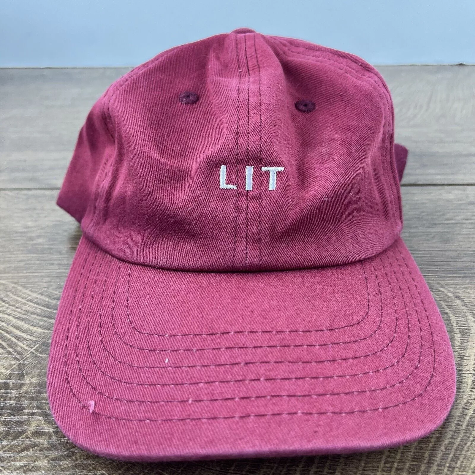 Other Hats Other LIT Hat Red Cap Lit Baseball Hat Adjustable Hat Red Adult Fi