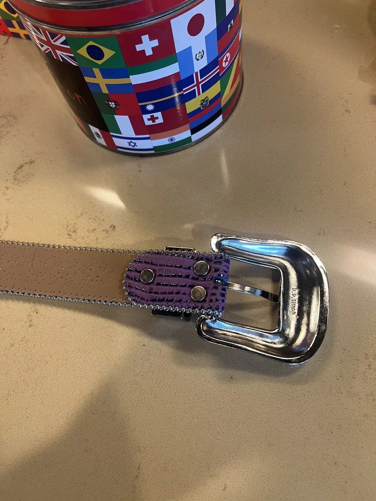 B.B. Simon Belts B.B. Simon bb simon belt Purple
