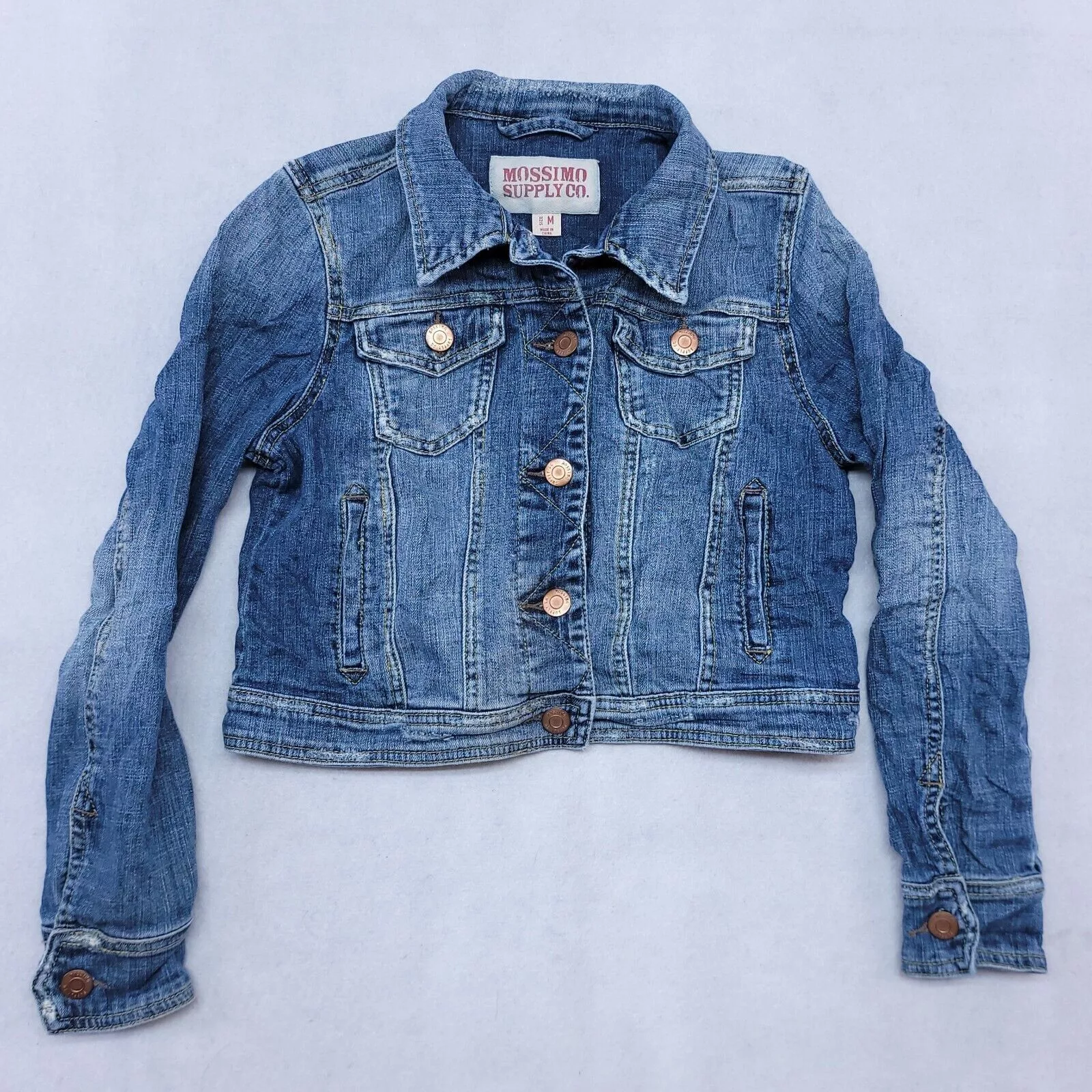 Mossimo Jackets Mossimo Button Up Denim Jean Jacket Womens Size M Blue