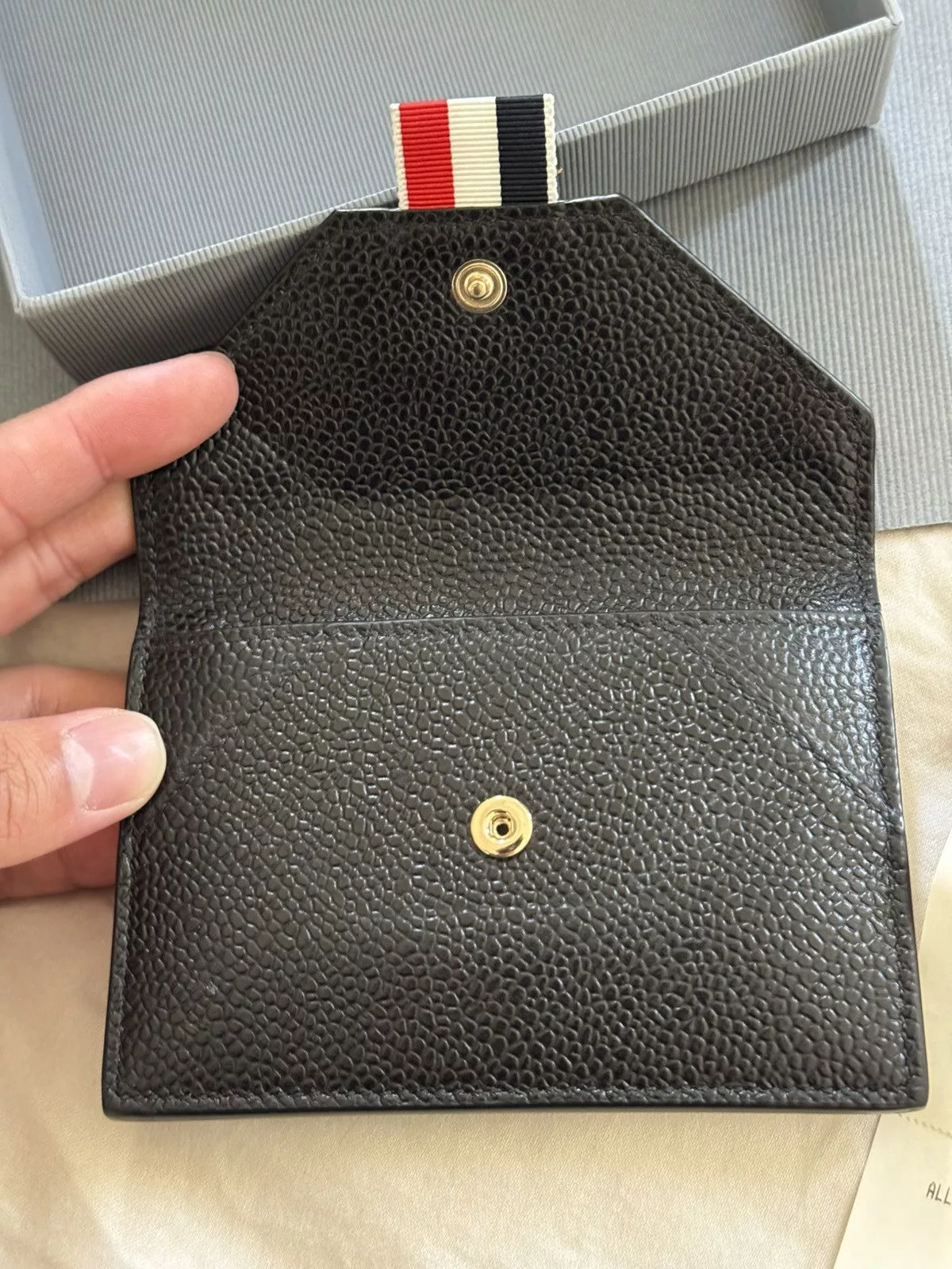 Thom Browne Wallets Thom Browne Envelope card holder Black