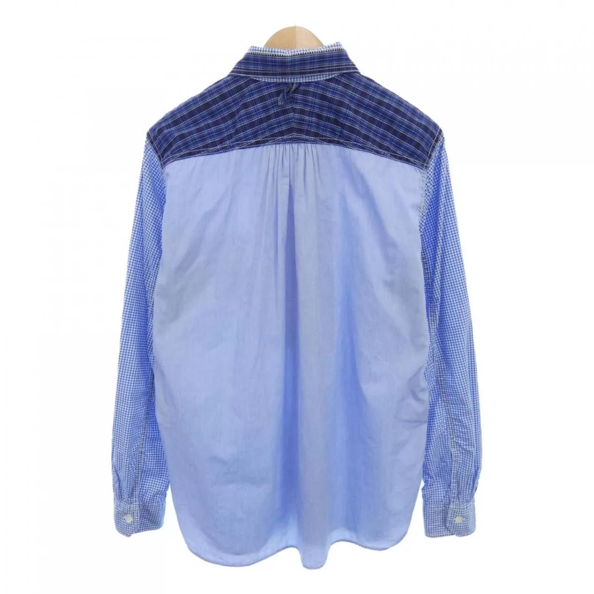 Junya Watanabe Shirts Button Ups Junya Watanabe Shirt Check Switching Long Sleeve Blue