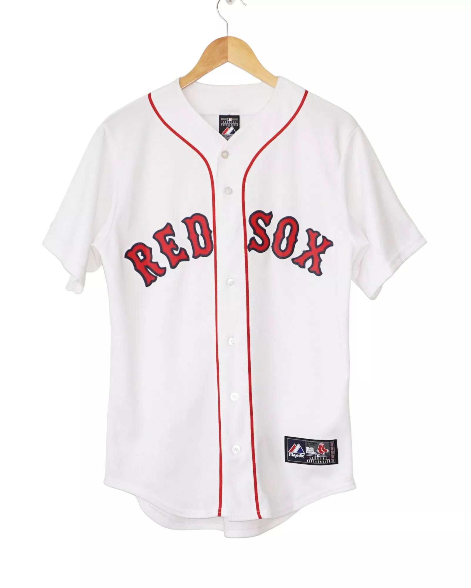 Majestic Jerseys Majestic × MLB × Vintage Boston Red Sox RARE Majestic White MLB Baseball Jersey