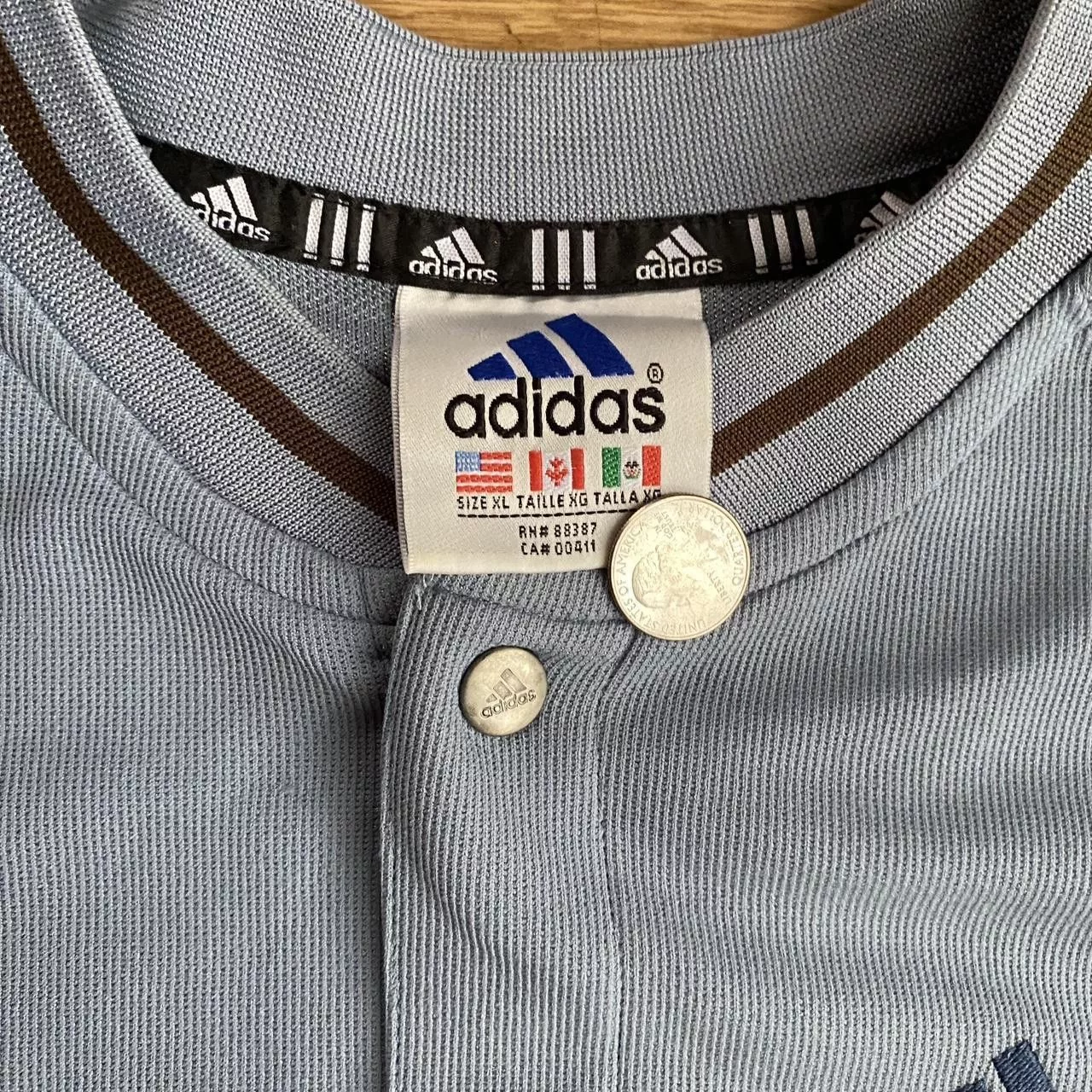 Adidas Shirts Button Ups Vintage Adidas button down Blue