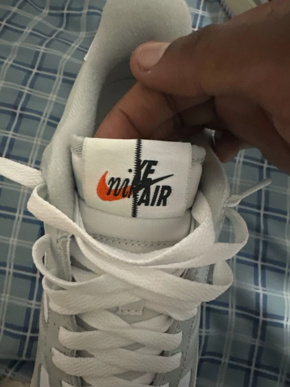 Nike Low Top Sneakers Nike Air Force One split light silver