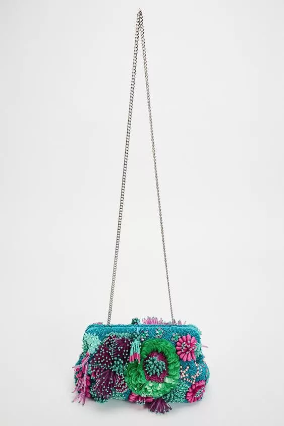 Zara Clutches Zara BEADED BAG Multi