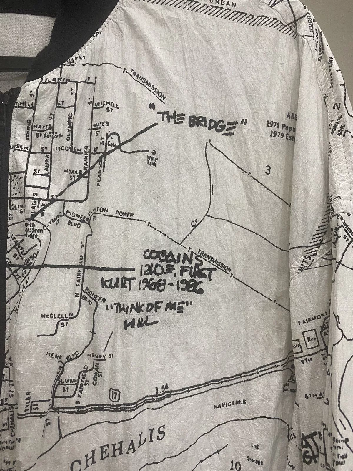McGregor Light Jackets Rare Rags McGregor Blouson/World Map Kurt Cobain jacket White Vintage