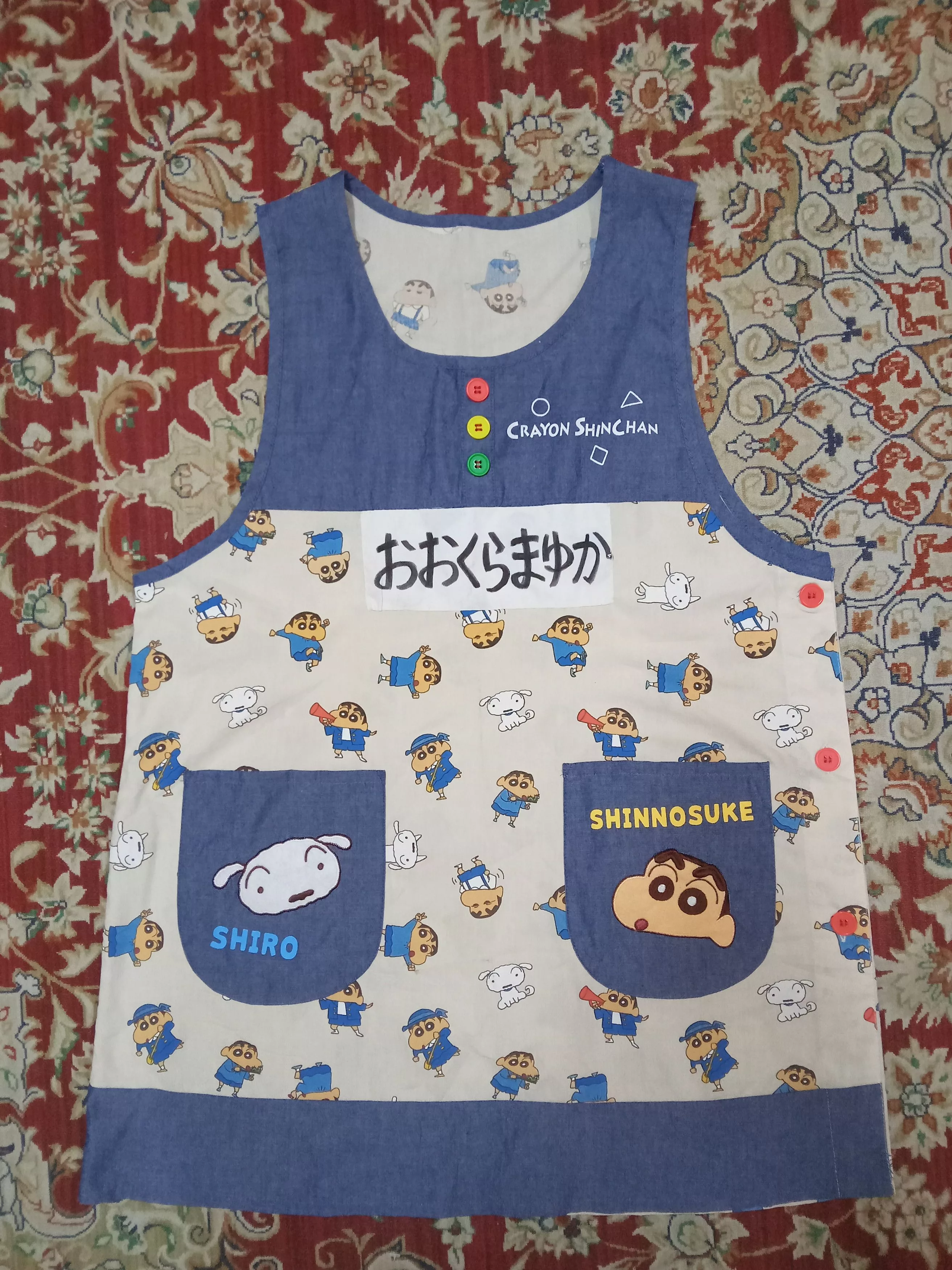 Japanese Brand Blouses Japanese Brand Vintage Crayon SinChan Housewives Kitchen Shirt Multi