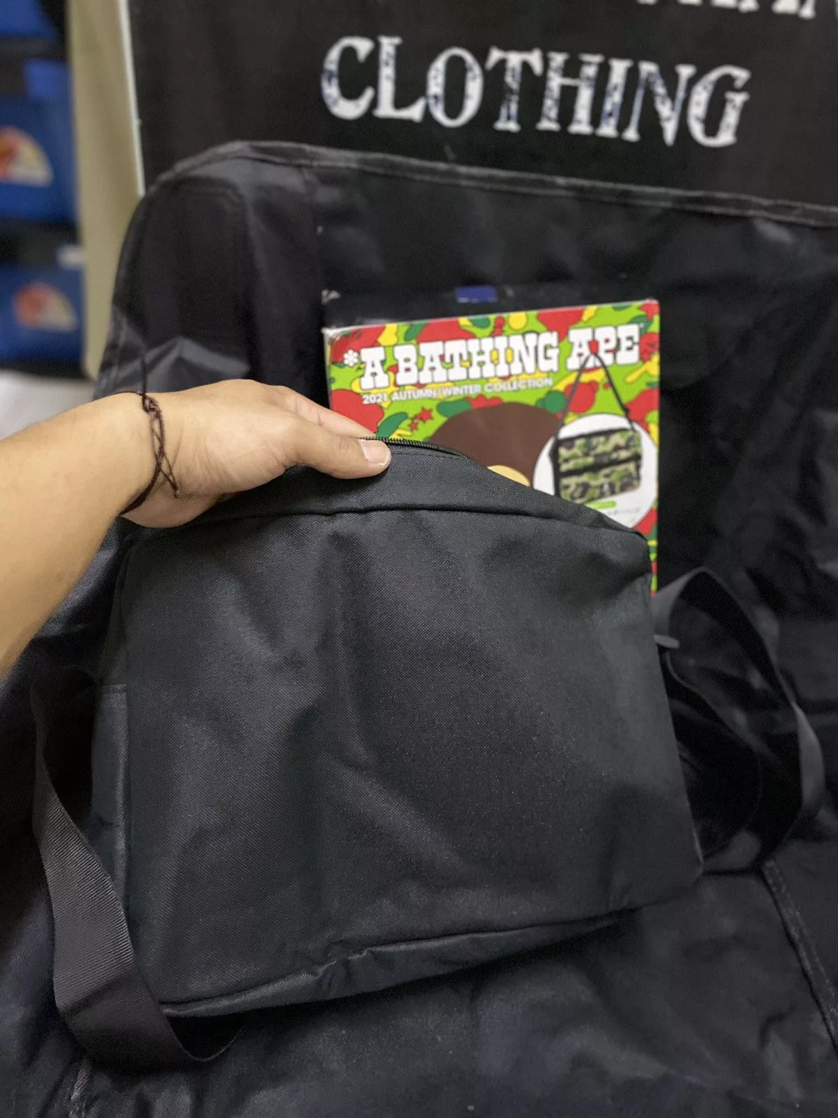 Bape Bags Luggage Bape Messenger Bag Black