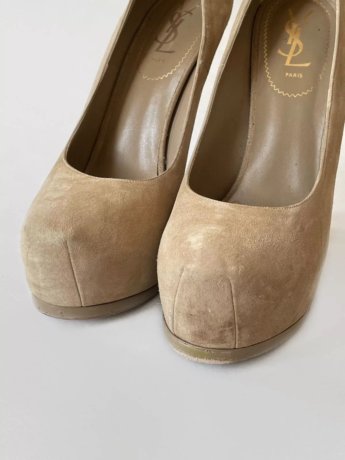 Yves Saint Laurent heels shoes Beige