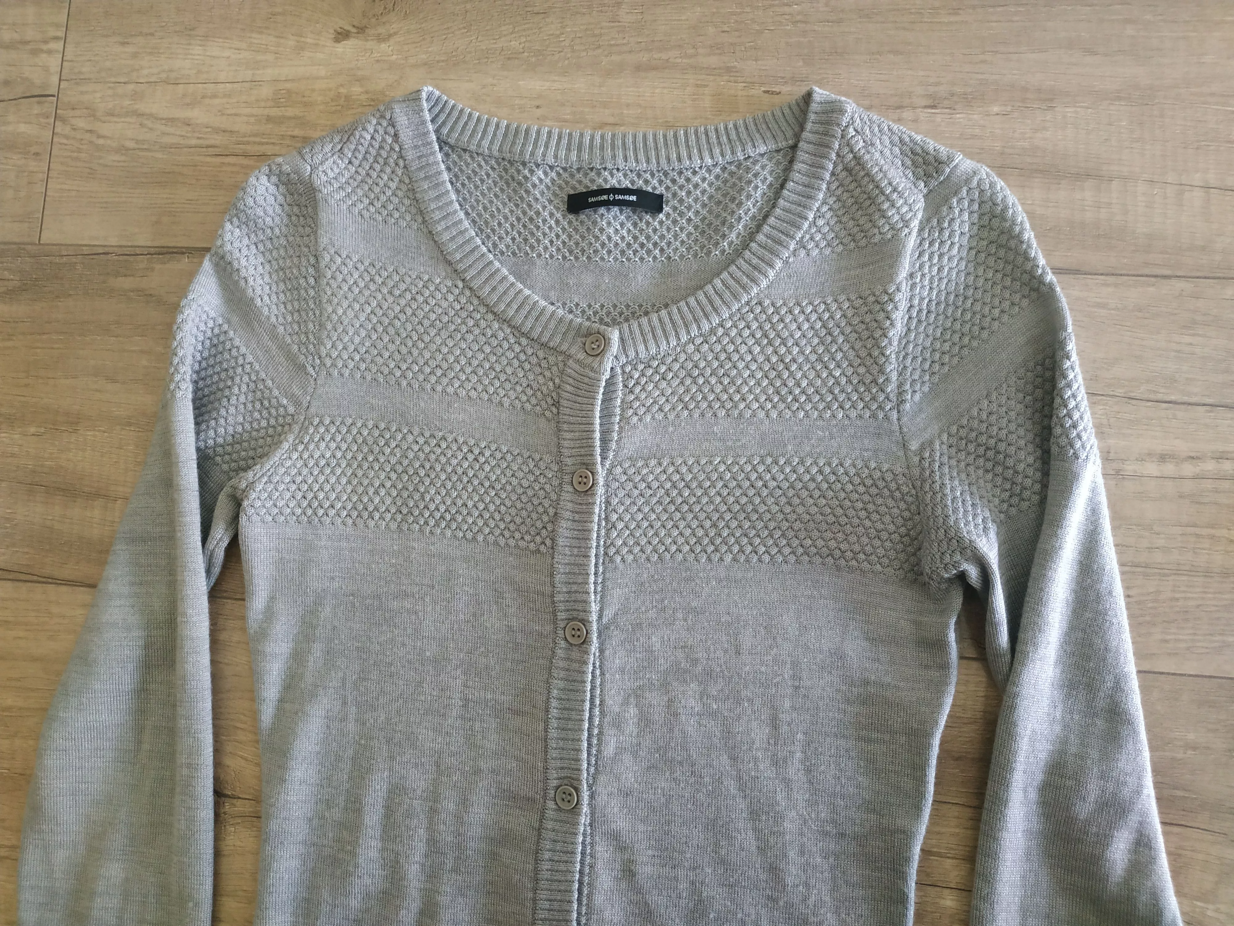 Samsoe Samsoe Sweaters Samsoe Samsoe Samsoe&Samsoe 'Aino' Women's Wool Blend Cardigan, s. SMALL Gray