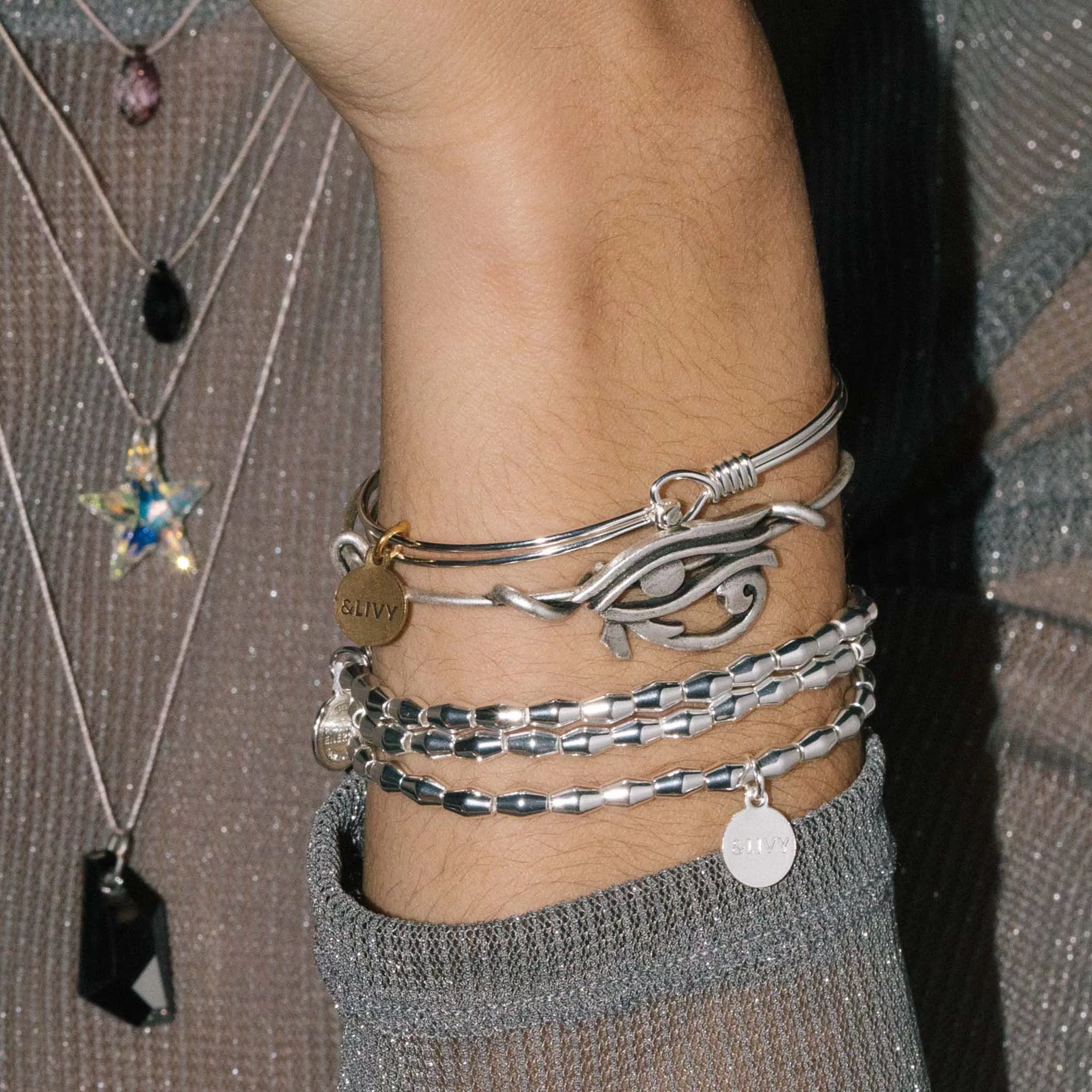 Eye of Horus Symbol Wrap Expandable Bangle