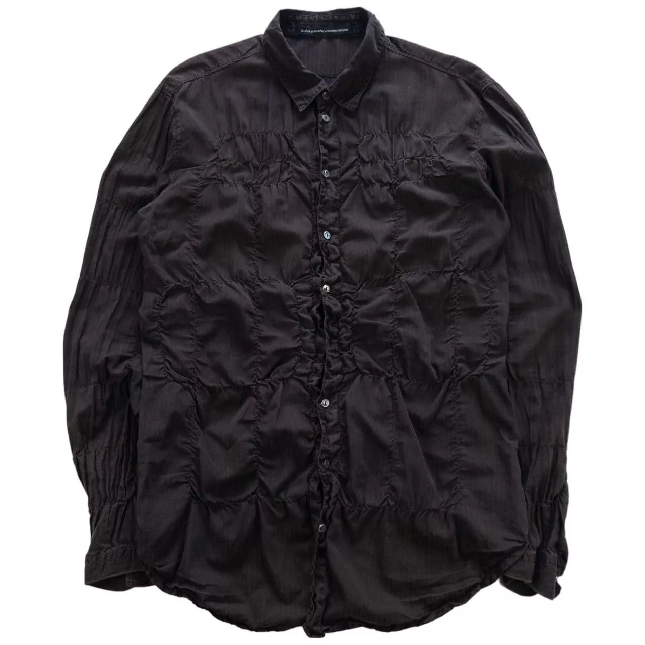 Marithe + Francois Girbaud Button Ups Vintage Marithe + Francois Girbaud Rouched Shirt Size M Brown