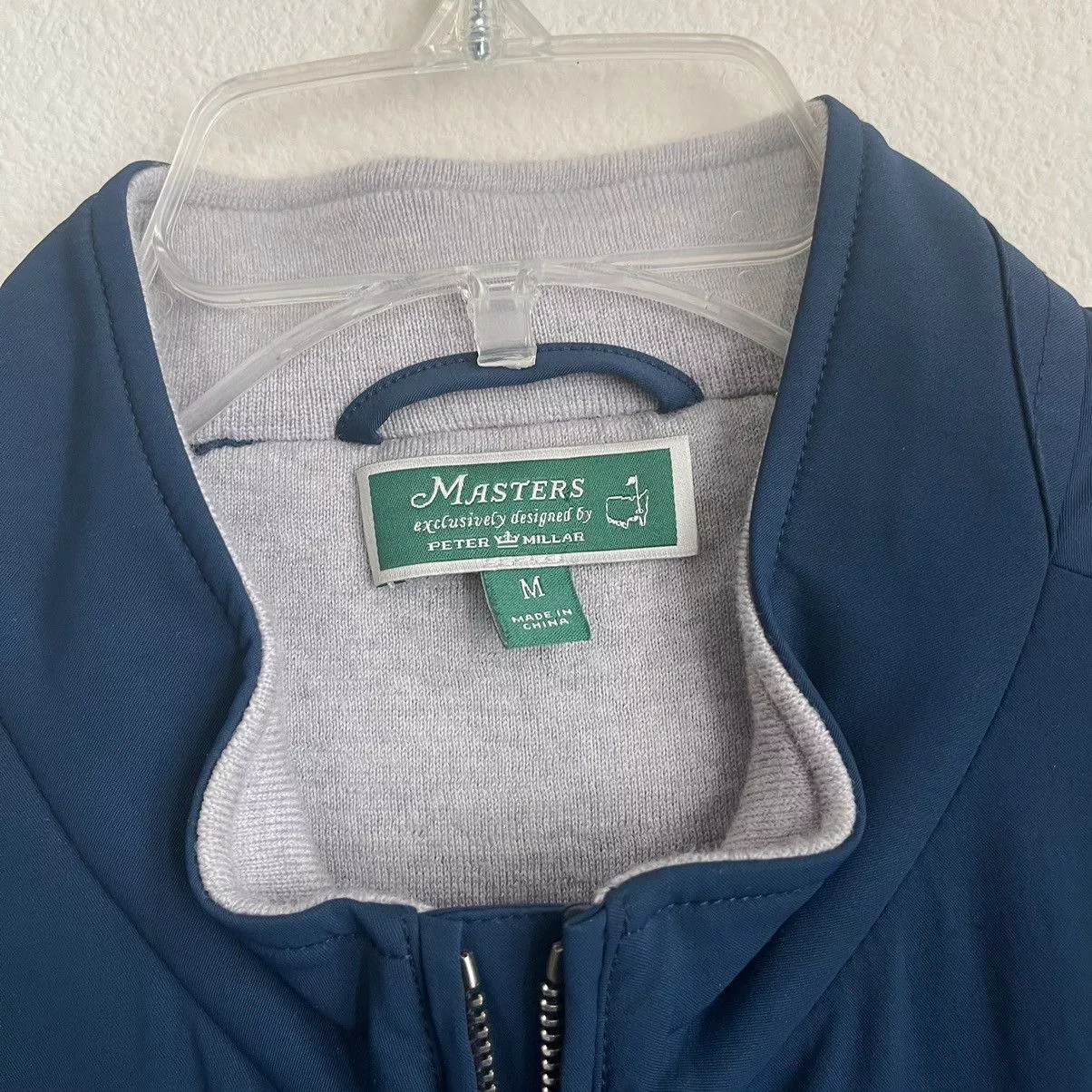 Peter Millar Vests Peter Millar × The Masters Masters Peter Millar Front Zip Performance Golf Vest Blue