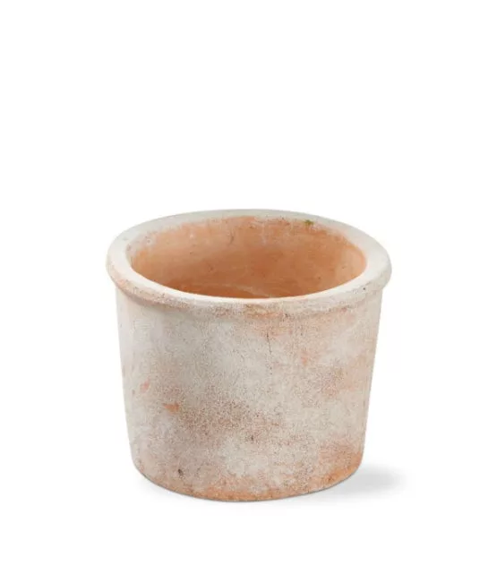 Terracotta Whitewashed Planter Med.