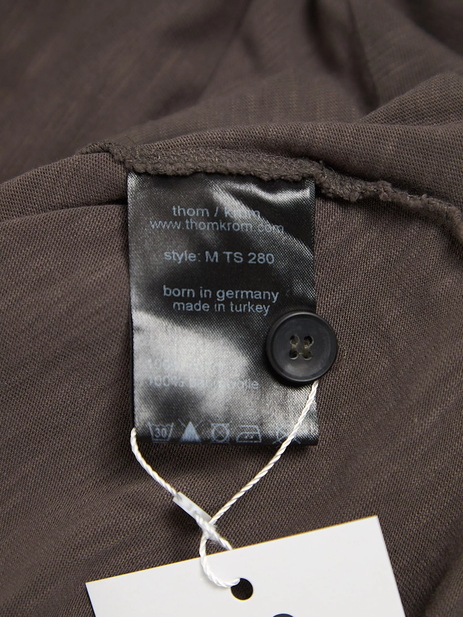 Thom Krom Long Sleeve T Shirts Thom Krom Brown Front Buttoned 3/4 Sleeved Longsleeve