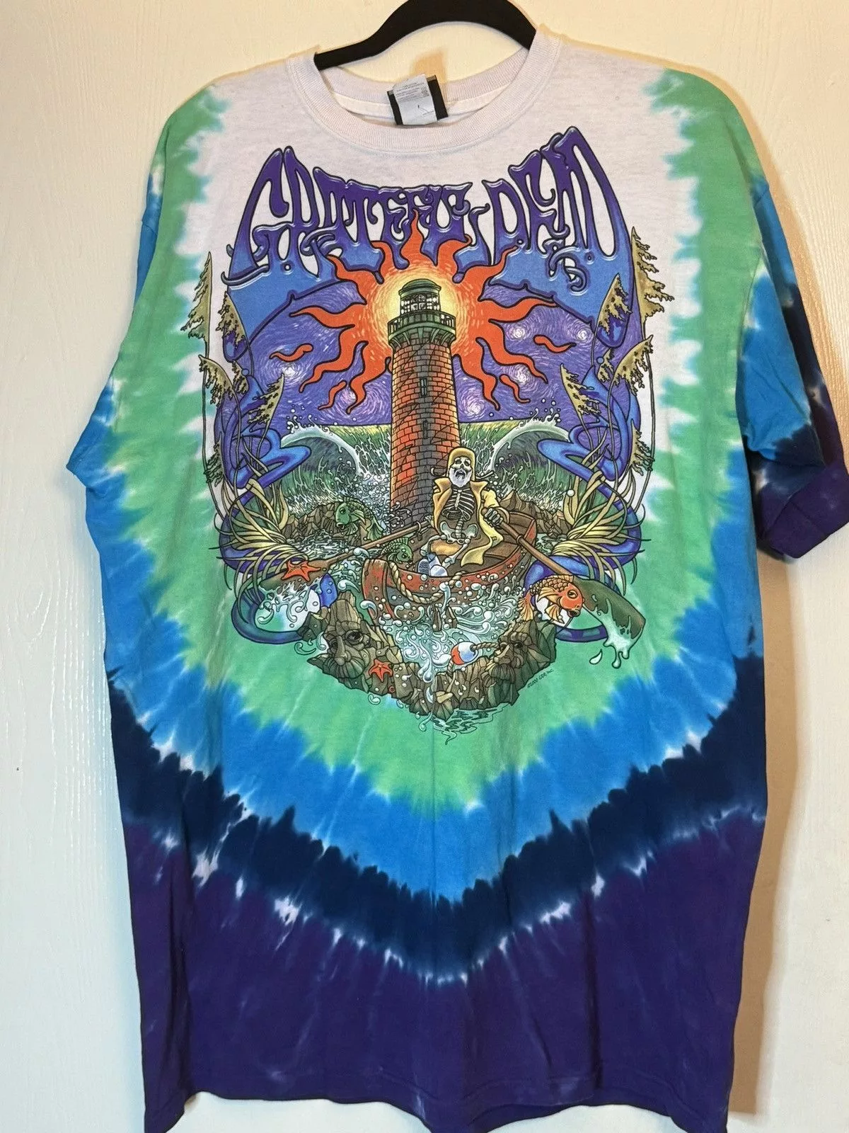 Grateful Dead Short Sleeve T Shirts Grateful Dead × Liquid Blue Original Grateful Dead tee Black