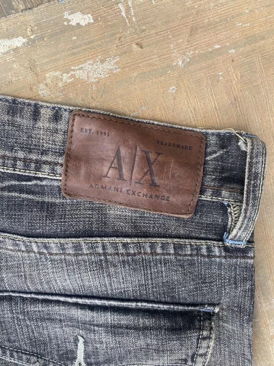 Armani Exchange Denim Armani Exchange × If Six Was Nine Armani Exchange Patchwork Flare Jeans Black